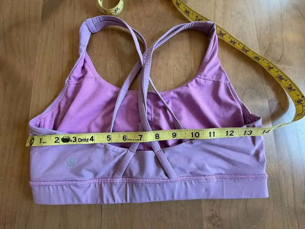 Lululemon Energy Bra Medium Support Criss Cross Purple Size 6
